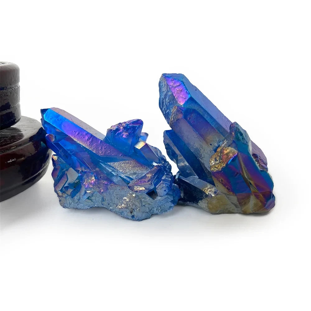 Electroplated Blue Geode Crystal Pillar
