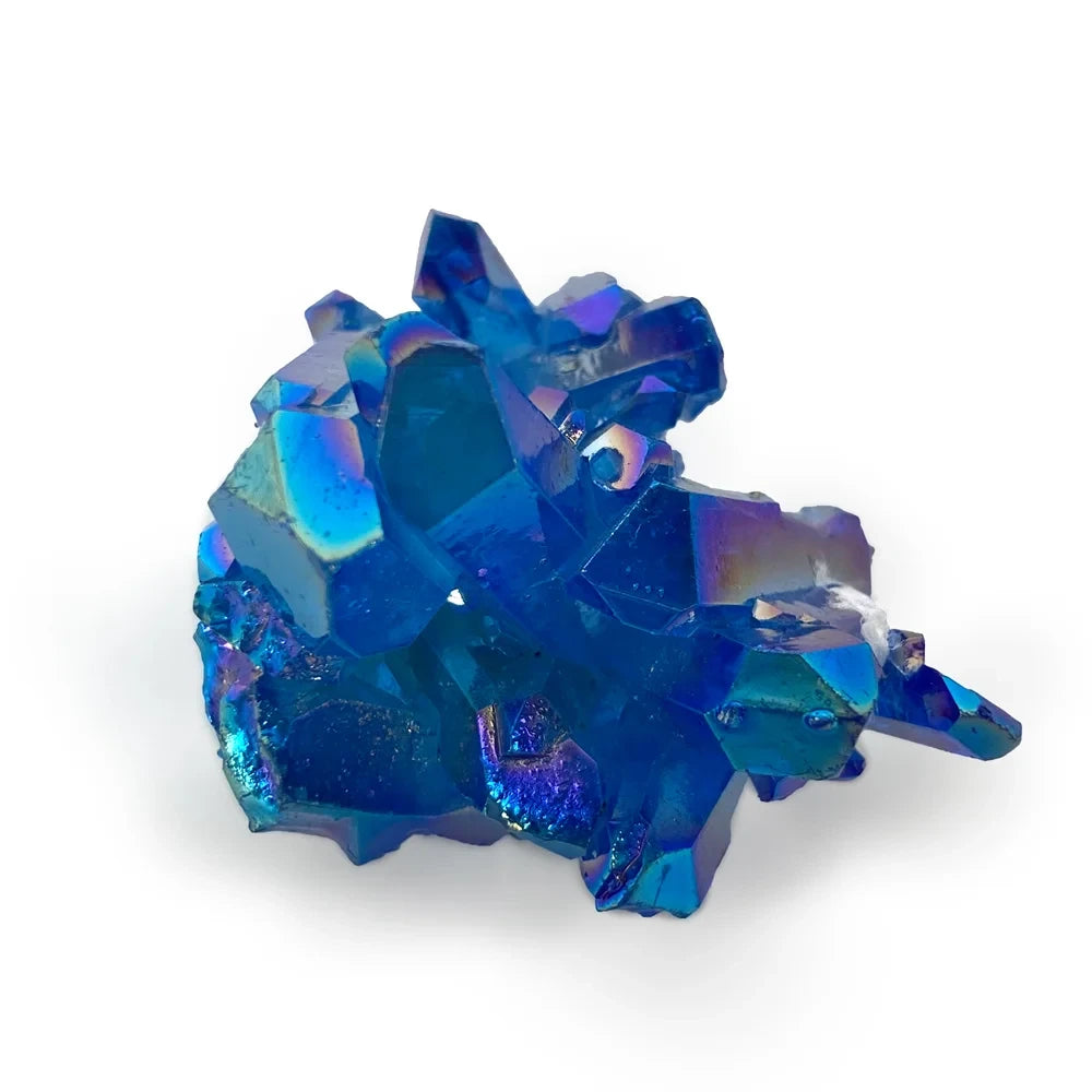 Electroplated Blue Geode Crystal Pillar