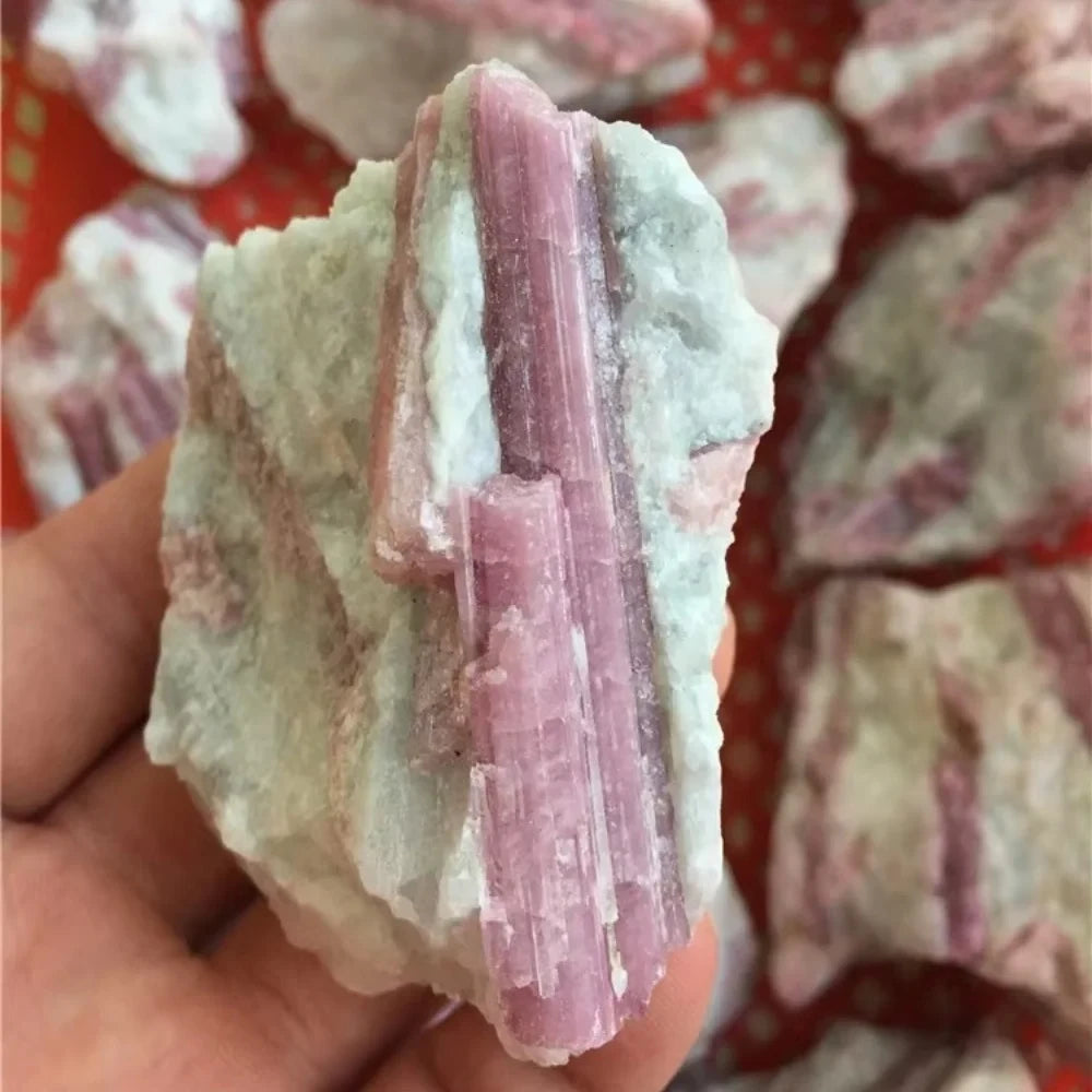 Rough Pink Tourmaline Crystal Stone - RARE!