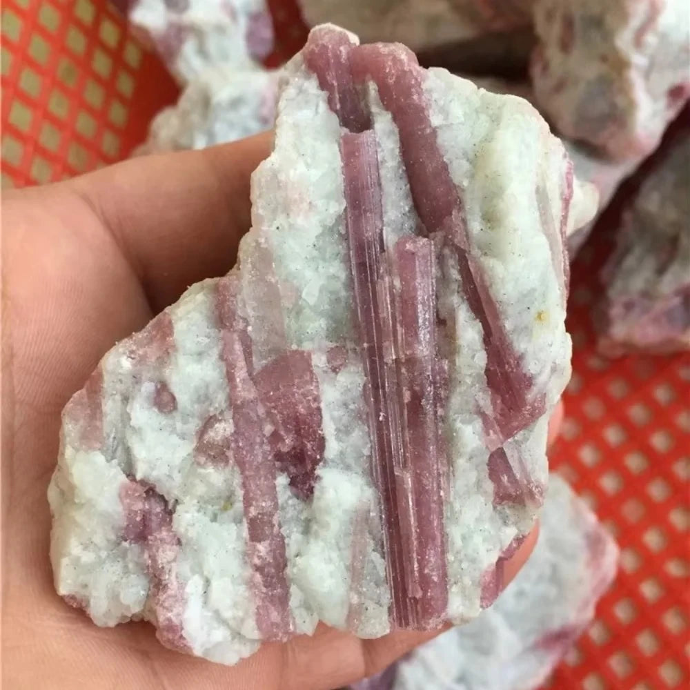 Rough Pink Tourmaline Crystal Stone - RARE!