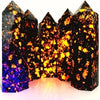 Natural Yooperlite Flame Raw Stone Column Crystal