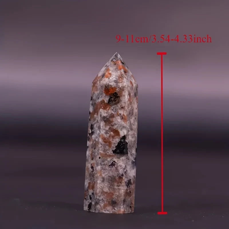 Natural Yooperlite Flame Raw Stone Column Crystal