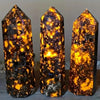 Natural Yooperlite Flame Raw Stone Column Crystal