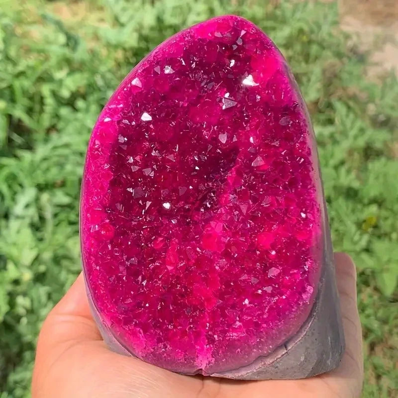 Pink Geode Quartz Cluster