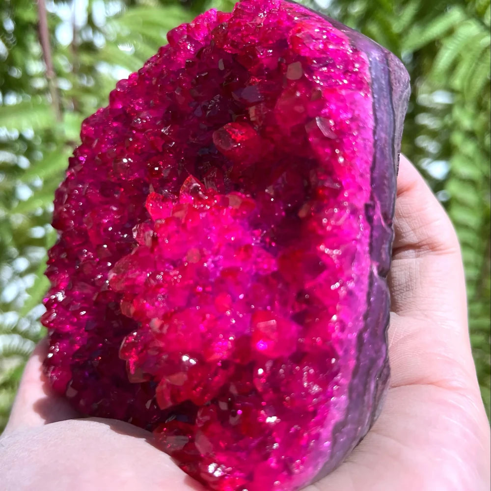 Pink Geode Quartz Cluster