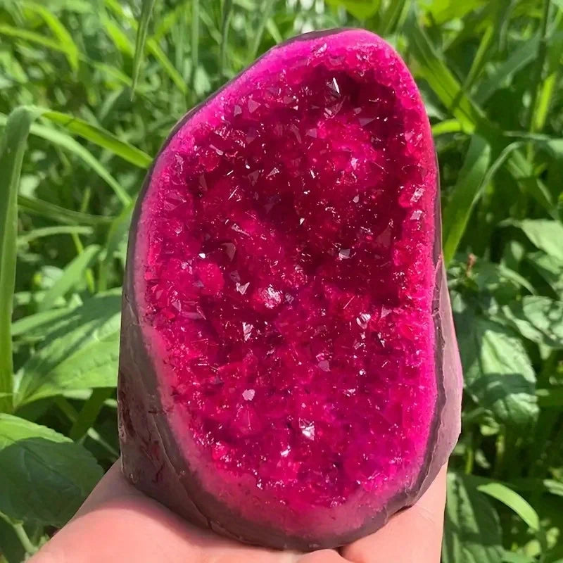 Pink Geode Quartz Cluster