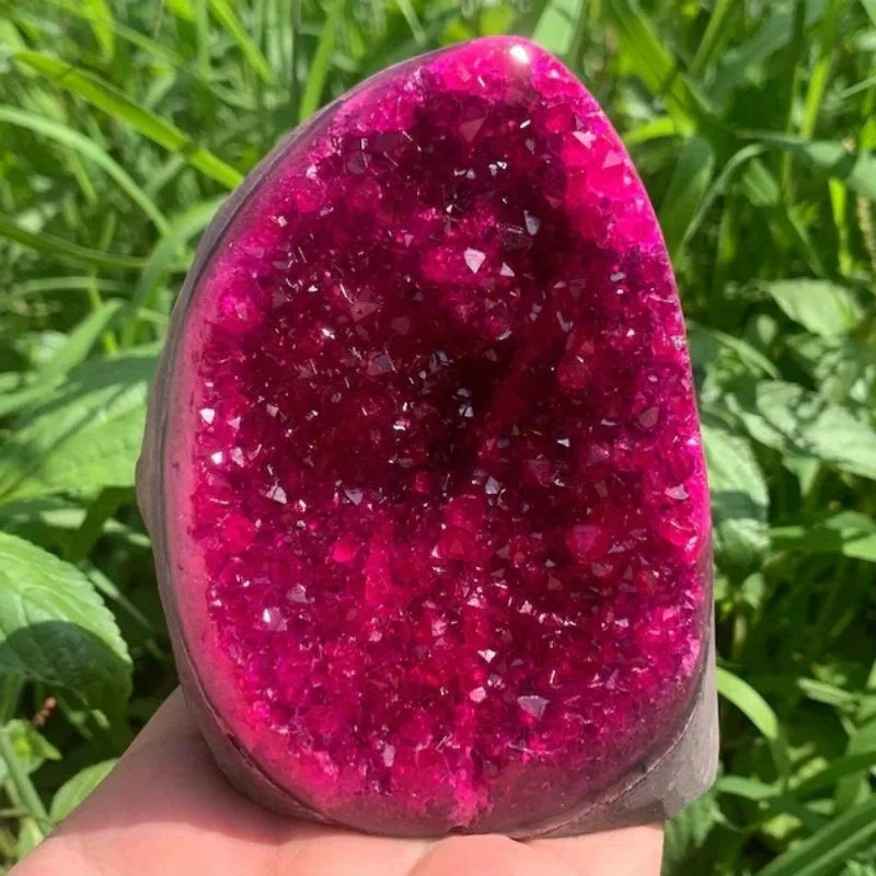 Pink Geode Quartz Cluster