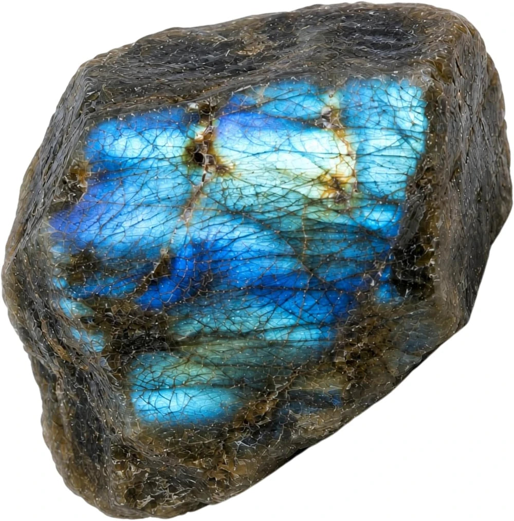 Large 1.25"-2" Raw Labradorite Meditation Crystal