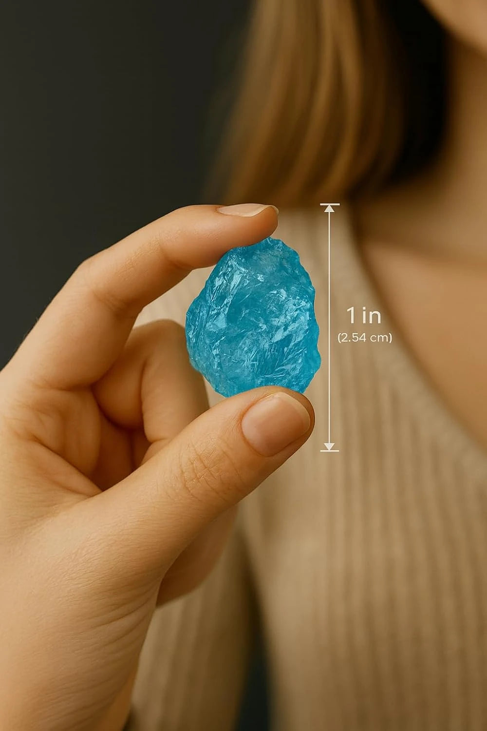 Large 1.25"-2" Raw Aquamarine Crystal Stone