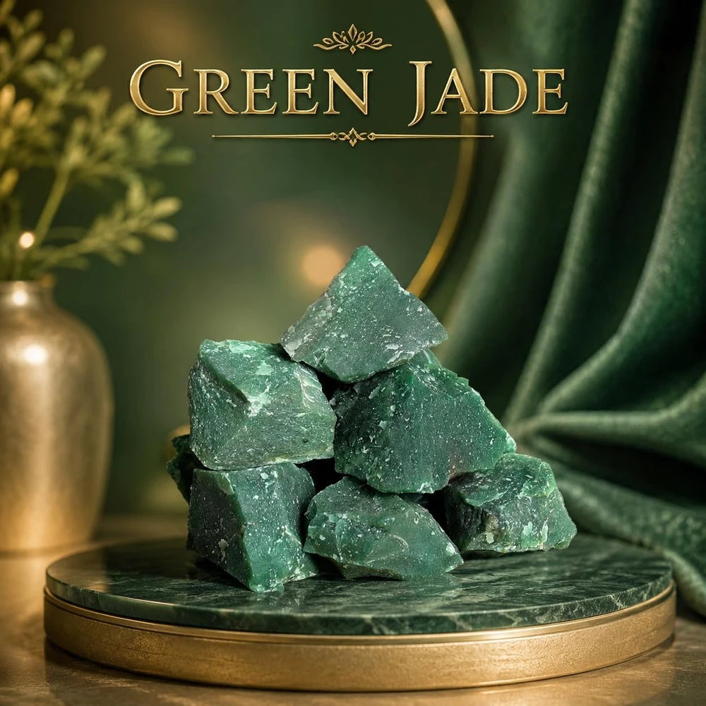 Large 1.25"-2" Raw Green Jade Crystal Stone