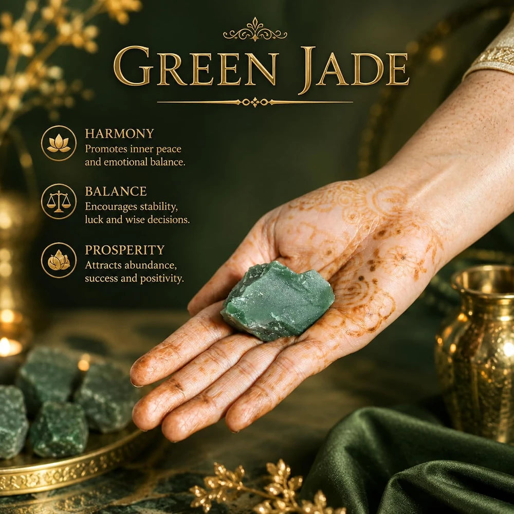 Large 1.25"-2" Raw Green Jade Crystal Stone