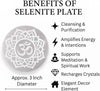 Selenite Crystal 3" Engraved Charging Plate