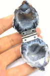 Natural Crystal Geode Rough Quartz Ring Box for Proposal