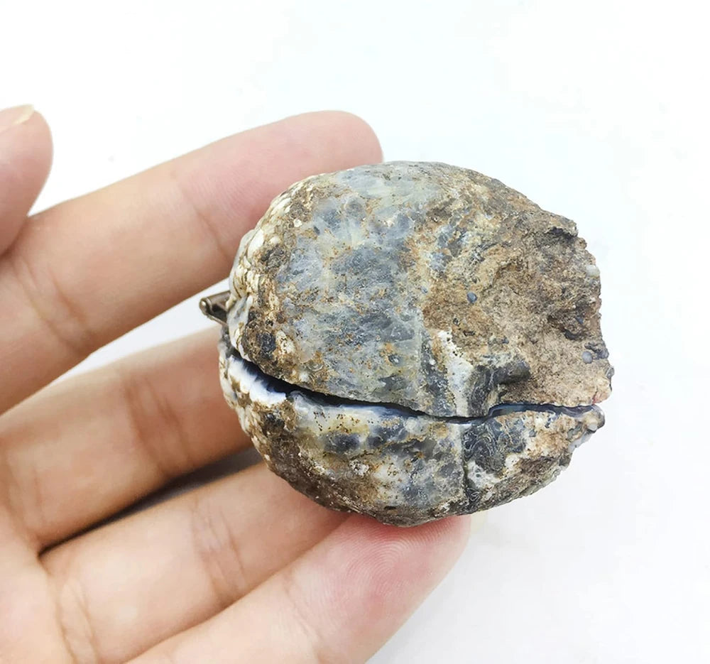 Natural Crystal Geode Rough Quartz Ring Box for Proposal