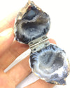 Natural Crystal Geode Rough Quartz Ring Box for Proposal