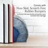 Natural Blue Agate Crystal Geode Bookends