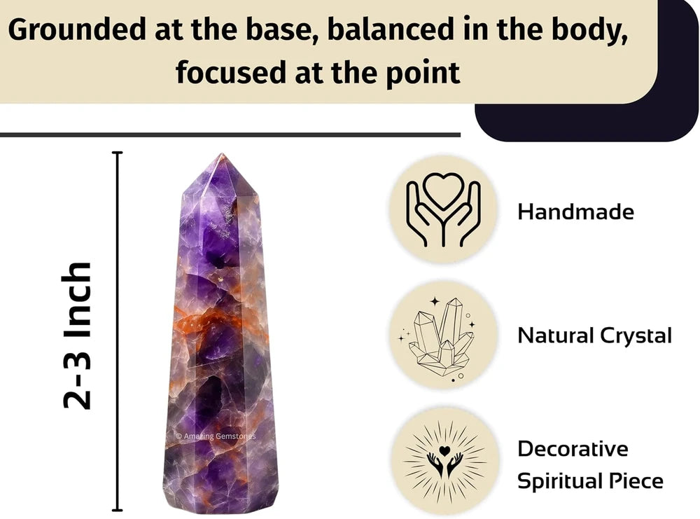 Amethyst Chevron Crystal Tower