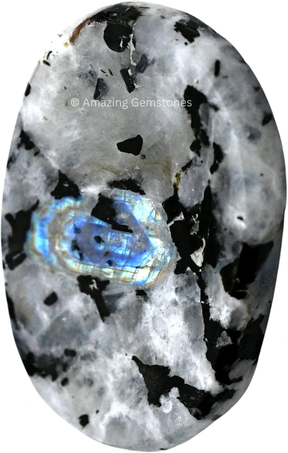 Rainbow Moonstone Crystal Worry Stone