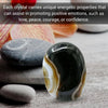 Large 45-50mm Black Onyx Crystal Palm Stone