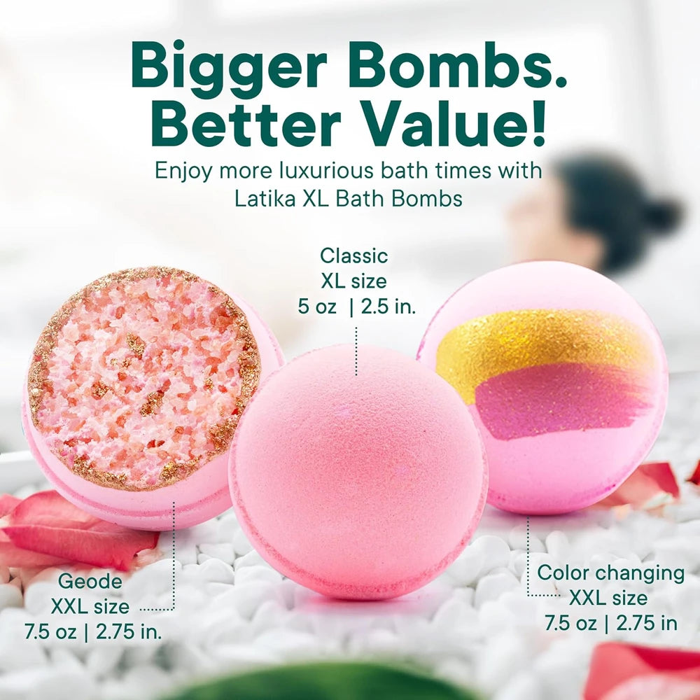 Rose Quartz Geode Crystal Bath Bomb