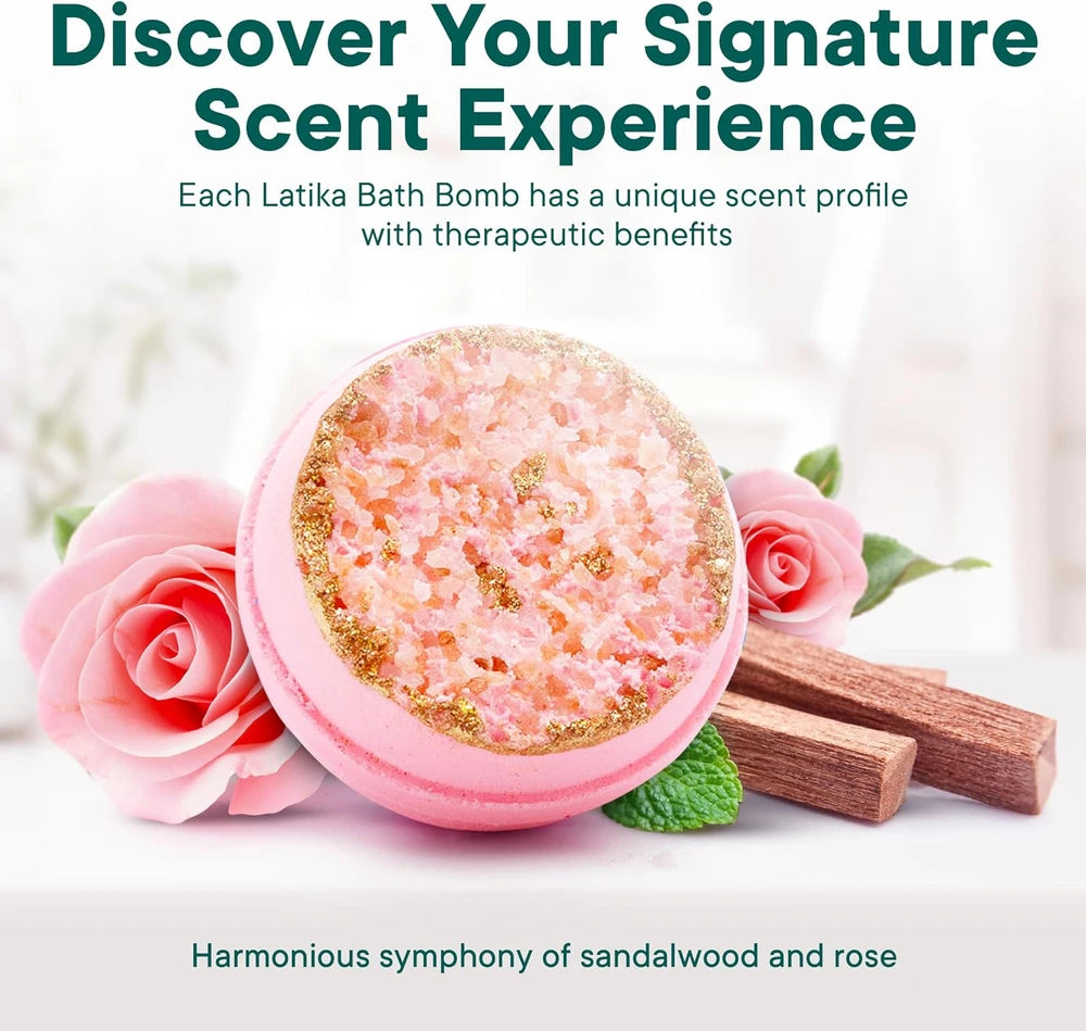 Rose Quartz Geode Crystal Bath Bomb