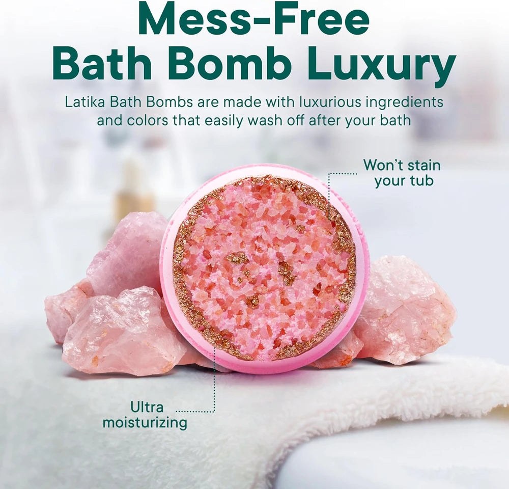 Rose Quartz Geode Crystal Bath Bomb