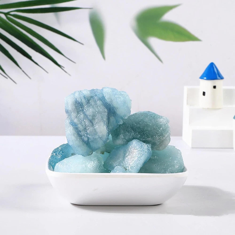 1.2"-2" Natural Raw Aquamarine Healing Crystal