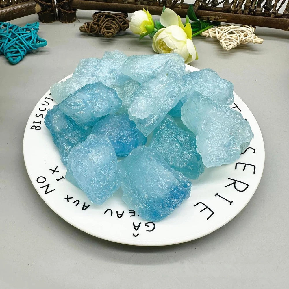 1.2"-2" Natural Raw Aquamarine Healing Crystal