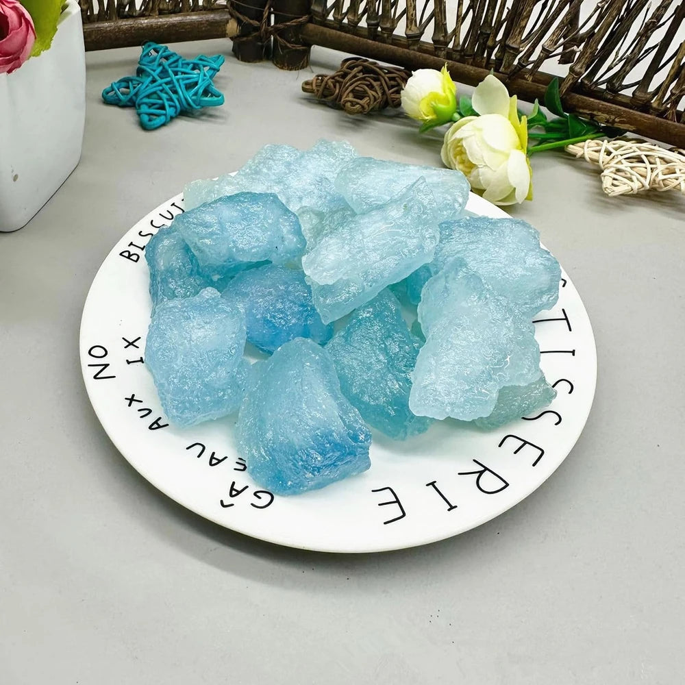 1.2"-2" Natural Raw Aquamarine Healing Crystal