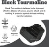 Raw Black Tourmaline Crystals, 2 Piece