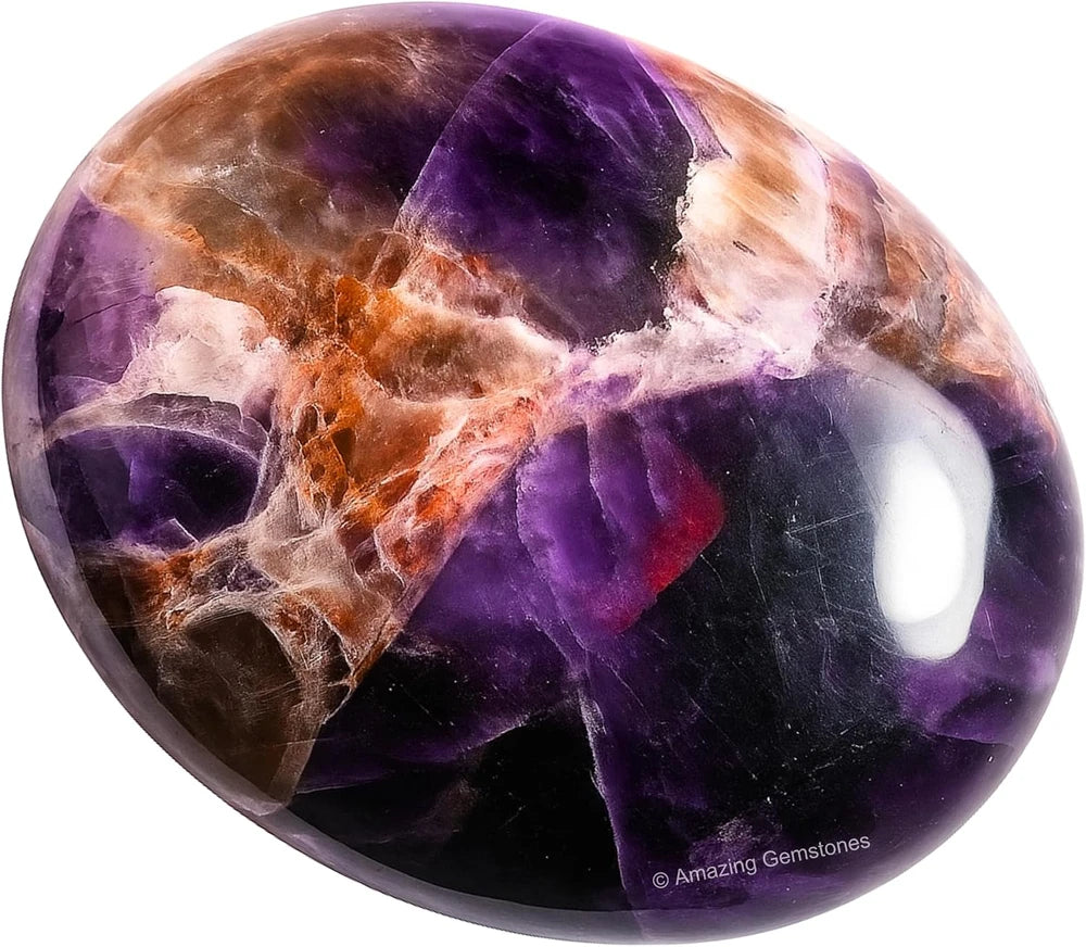 Large 45-50mm Dreamy Amethyst Crystal Palm Stone