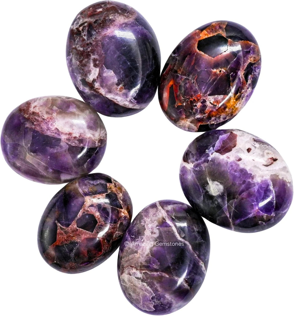 Large 45-50mm Dreamy Amethyst Crystal Palm Stone