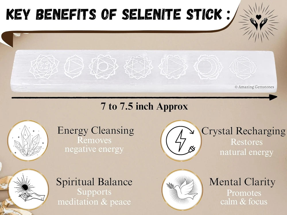 Selenite Crystal Charging Plate, 7.5 Inch