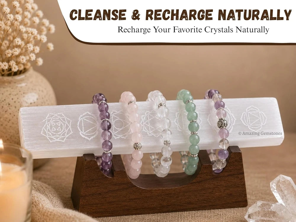 Selenite Crystal Charging Plate, 7.5 Inch