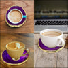 Purple Agate Crystal Coaster Set of 4, With Gift Box