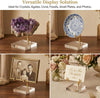 12 Piece Gold Crystal Display Stand, 2x2x3.5"