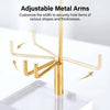 12 Piece Gold Crystal Display Stand, 2x2x3.5"