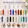 20 Piece Healing Crystal Wands Set