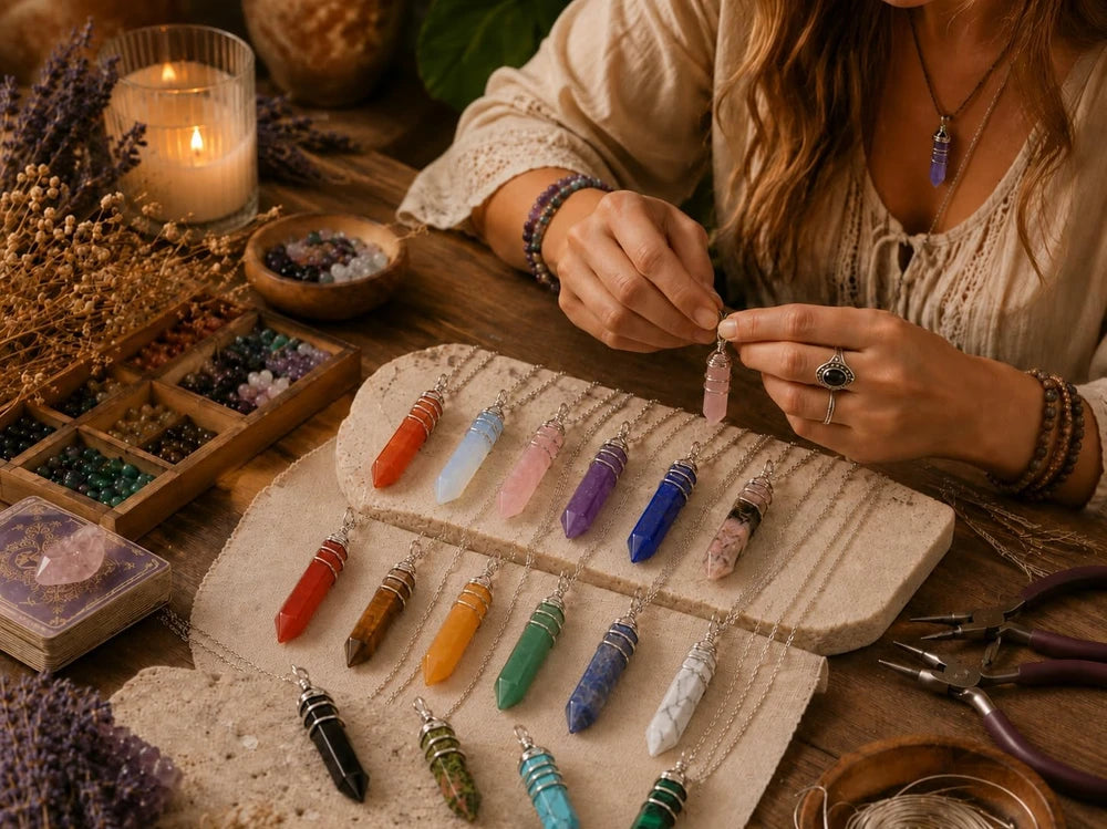 20 Piece Healing Crystal Wands Set