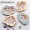 Natural Rainbow Titanium Quartz Geode