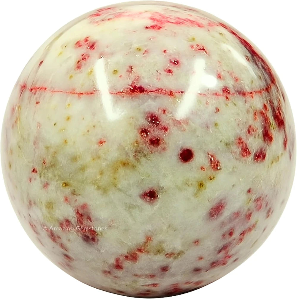 2 Inch Cinnabarite Crystal Meditation Sphere